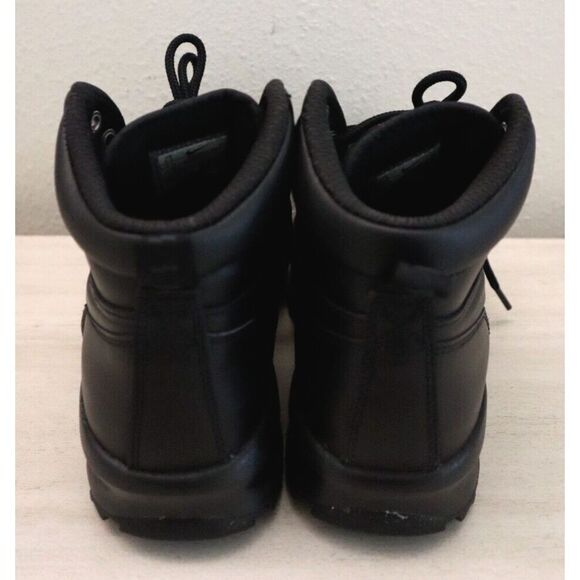 Nike 454350-003 Unisex Men's 6.5 Women's 8 Triple Black Manoa Leather Boots - Picture 3 of 8